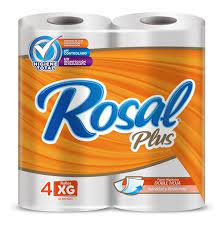 PAPEL HIGIENICO ROSAL PLUS DOBLE HOJA X 4